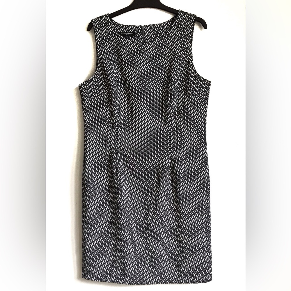 Mario Serrani Italy Stretch Sheath Dress Sleeveless Size 12
